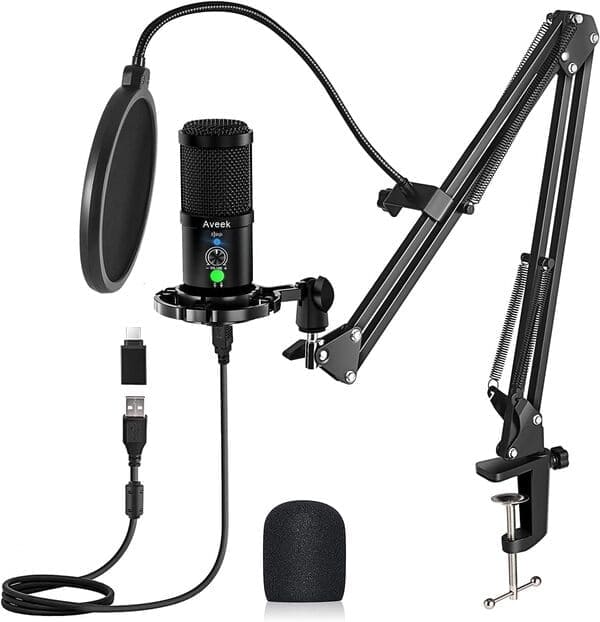 Aveek Micrófono USB Condensador