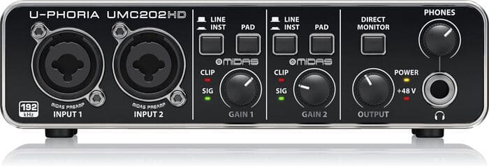 Behringer B-1 Micrófono De Condensador (Diafragma) + U-Phoria Umc202Hd Interface De AudioMidi USB 02