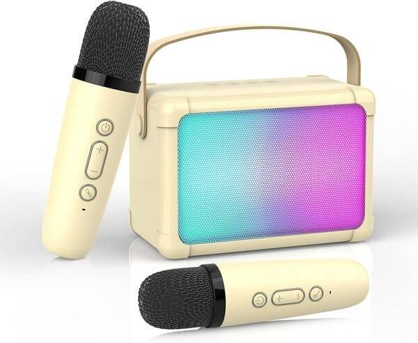ERAY Micrófono Karaoke con 2 Micrófonos Inalámbricos