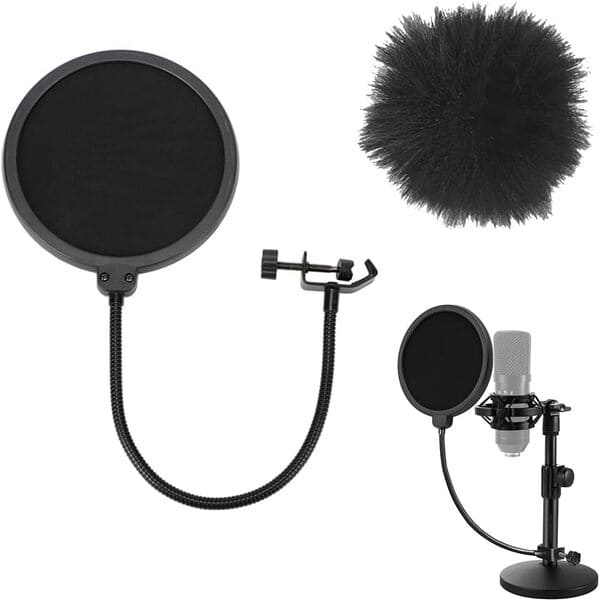 Filtro antipop para micrófono, micrófono, filtro pop, micropantalla antiviento