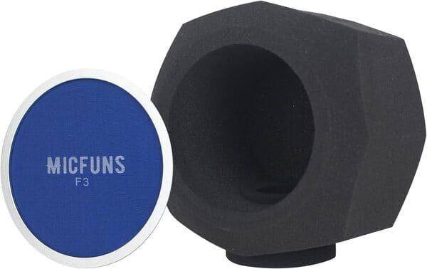 Micfuns parabrisas F3 pop fliter para micrófono azul