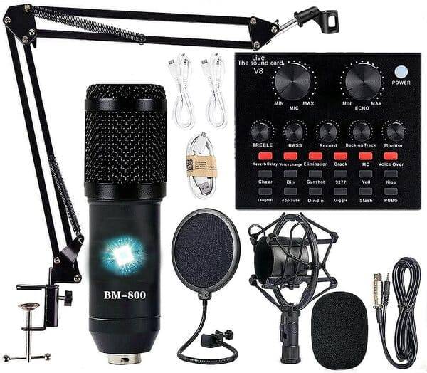 Paquete de equipos de podcast para portátil