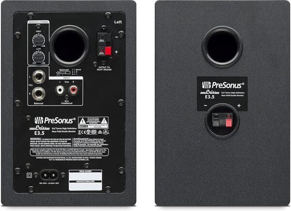 PreSonus ERIS E3.5 vista trasera