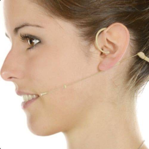 microfonos inalambricos de diadema cara de perfil